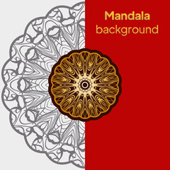 Floral mandala. Vector illustration. luxury wedding, beauty fashion concept, royal holiday party cards.