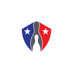 Bowling pin Logo Template vector