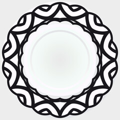 vintage rosette - mandala, isolated on white background. Vector illustration