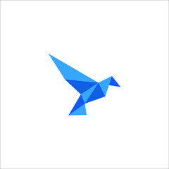 logo bird wing icon animal vector