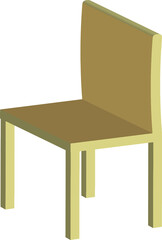 シンプルで可愛い斜めから見た椅子のイラスト