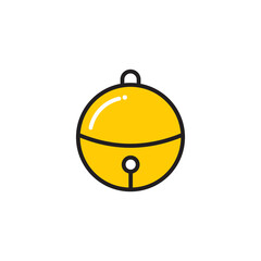 Christmas jingle bell icon design vector