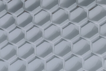 Gray surface of hexagonal wall texture.