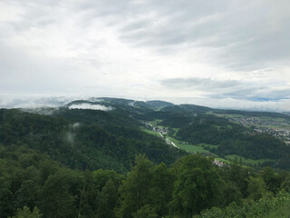 Fototapeta na wymiar view from Uetliberg hill in Zurich, Swiss, Switzerland