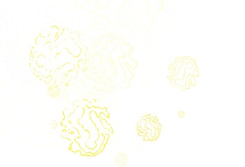Light Yellow vector backdrop with dots, lines.