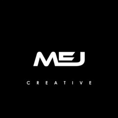 MEJ Letter Initial Logo Design Template Vector Illustration