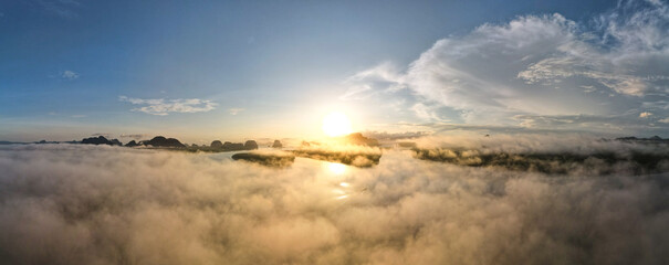 sunrise over the river