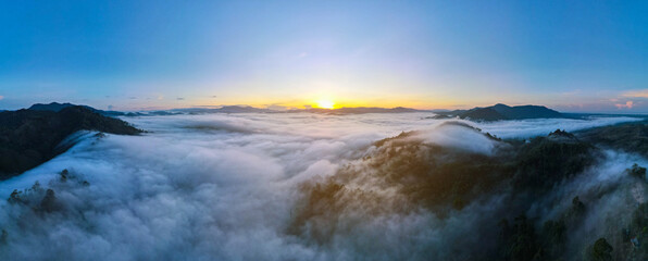 sunrise in the mountains