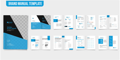 Brand Manual Templates Minimal Brand Guideline Template Brand Style Guide Brochure Layout Brand Book Stationery Design