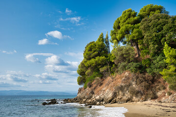 Koukounaries beach, Skiathos island, Greece .famous exotic beach all over the world