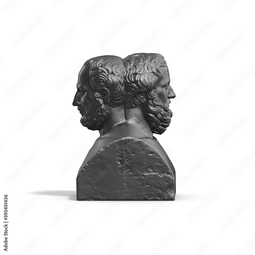 Fototapete a collection of sculptures made in neon style on a black background for your design ideas. 3d render