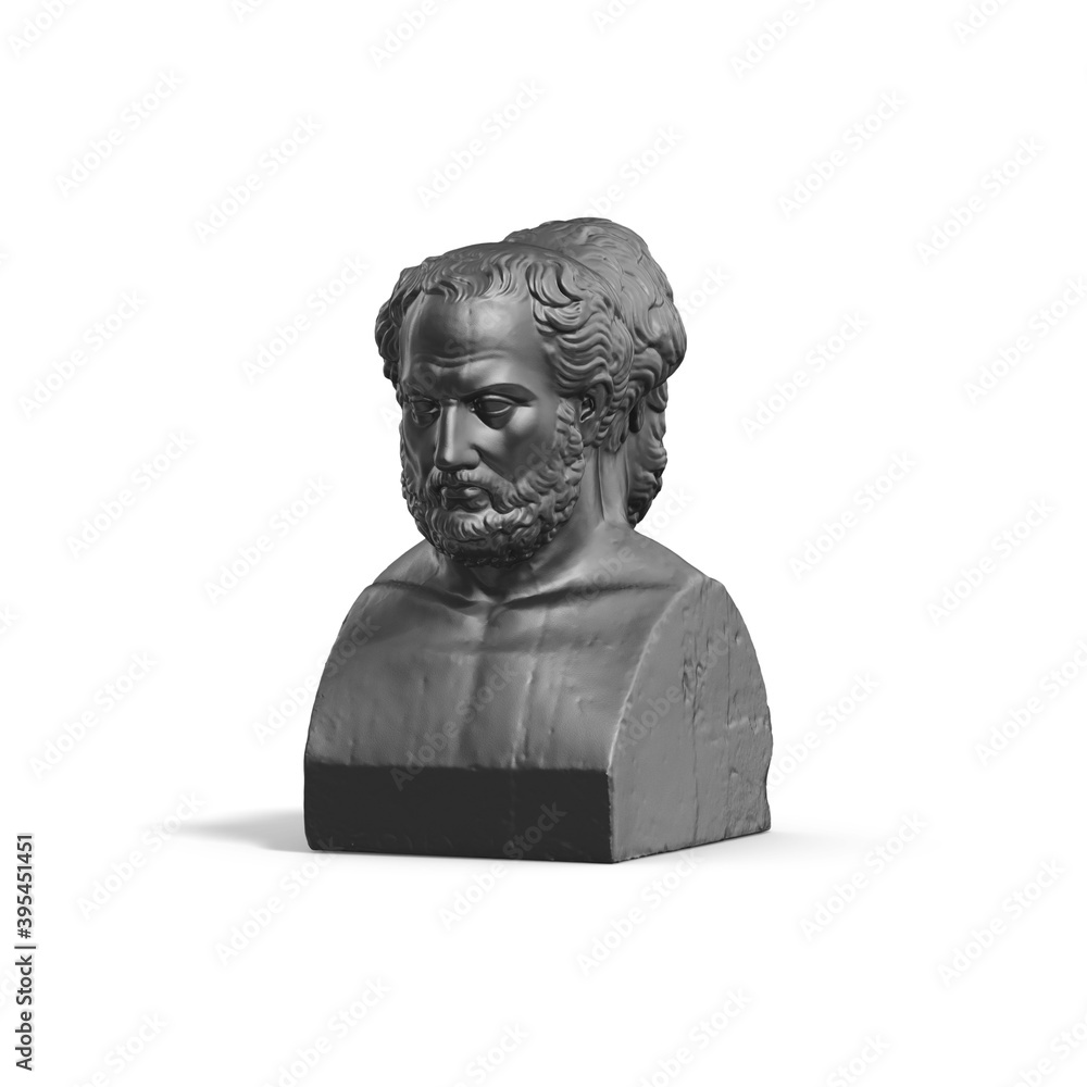 Fototapete a collection of sculptures made in neon style on a black background for your design ideas. 3d render