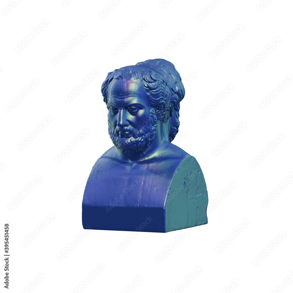 Fototapete a collection of sculptures made in neon style on a black background for your design ideas. 3d render