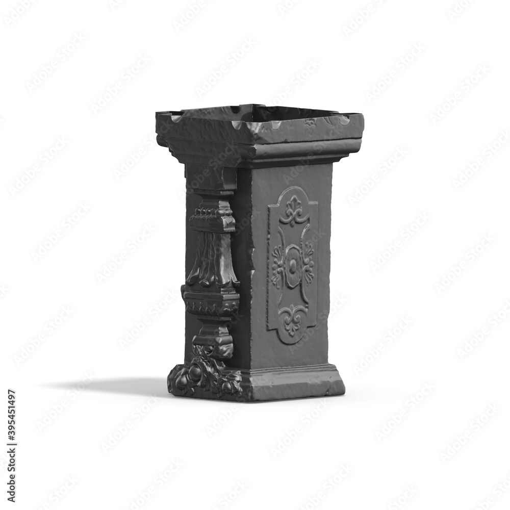 Fototapete a collection of sculptures made in neon style on a black background for your design ideas. 3d render