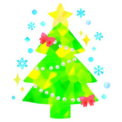 クリスマス　クリスマスツリー　キラキラ　素材　