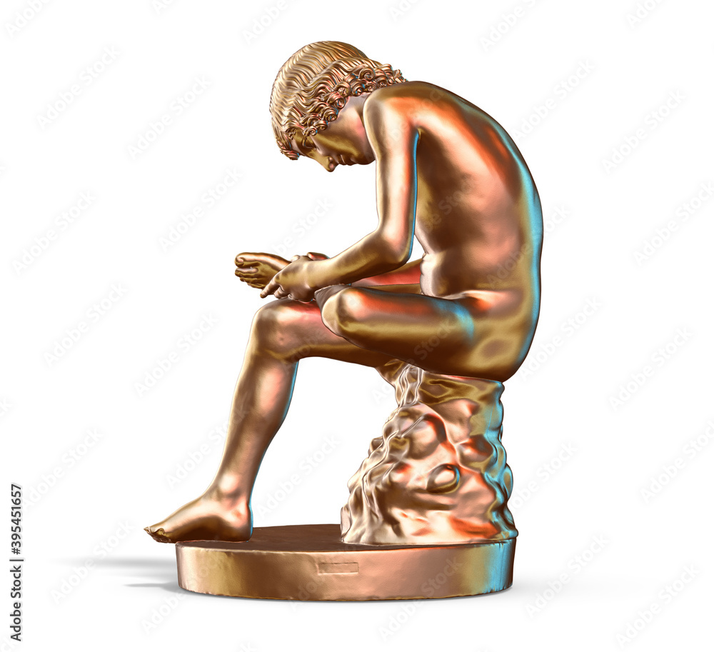 Fototapete a collection of sculptures made in neon style on a black background for your design ideas. 3d render