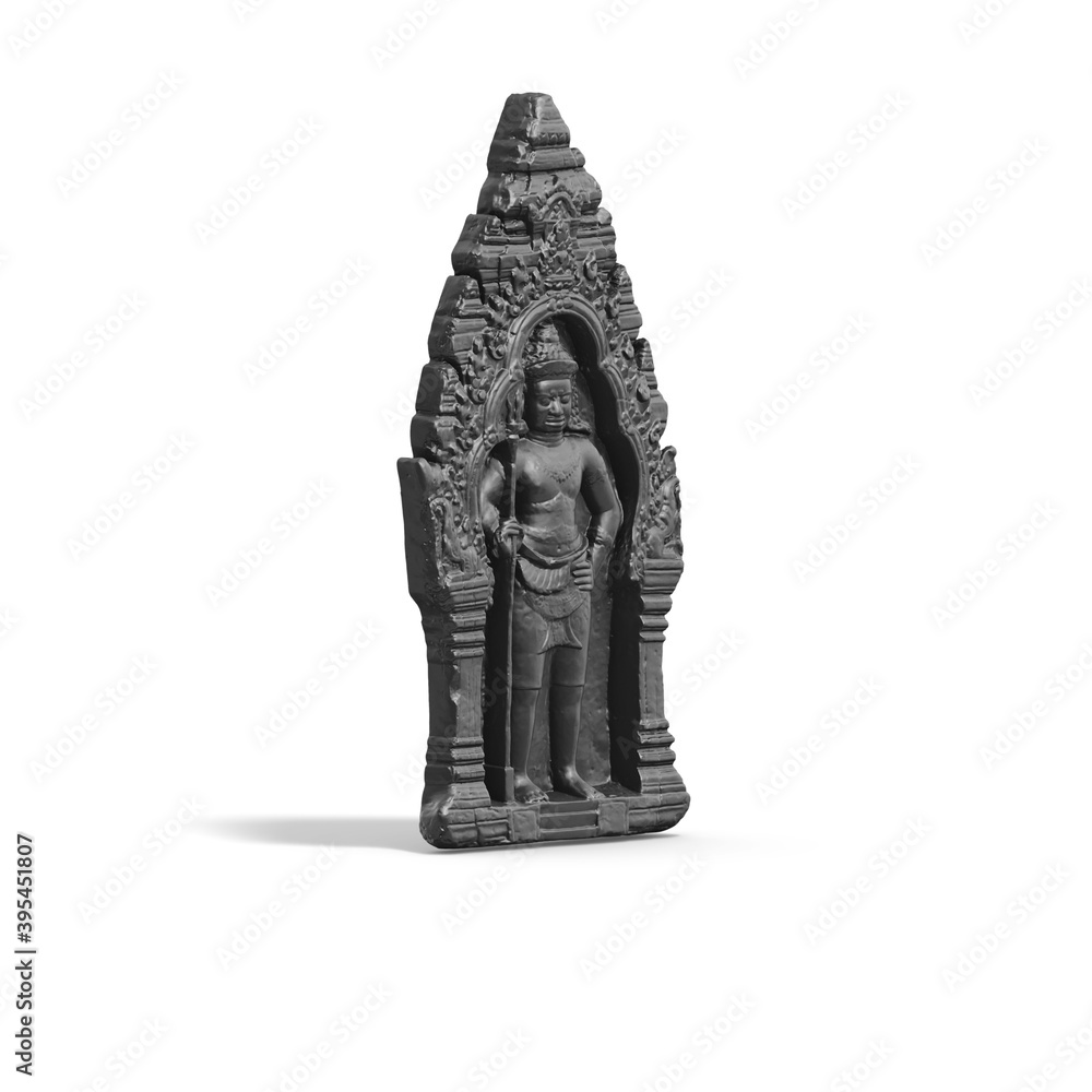 Fototapete a collection of sculptures made in neon style on a black background for your design ideas. 3d render