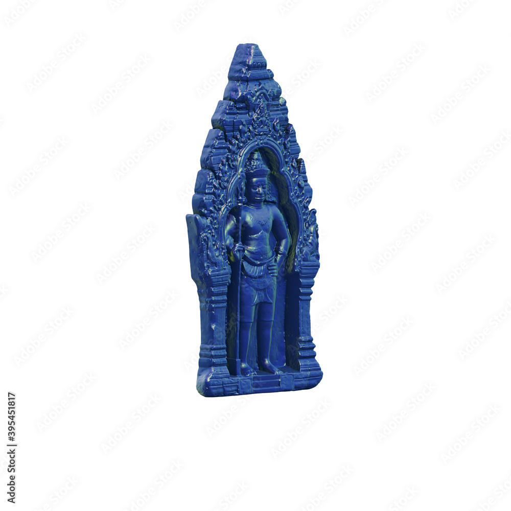 Fototapete a collection of sculptures made in neon style on a black background for your design ideas. 3d render