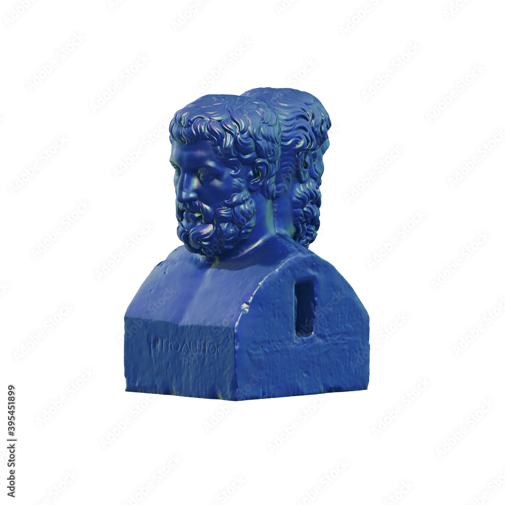 Fototapete a collection of sculptures made in neon style on a black background for your design ideas. 3d render