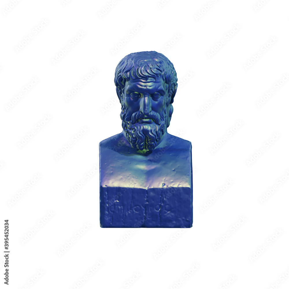 Fototapete a collection of sculptures made in neon style on a black background for your design ideas. 3d render
