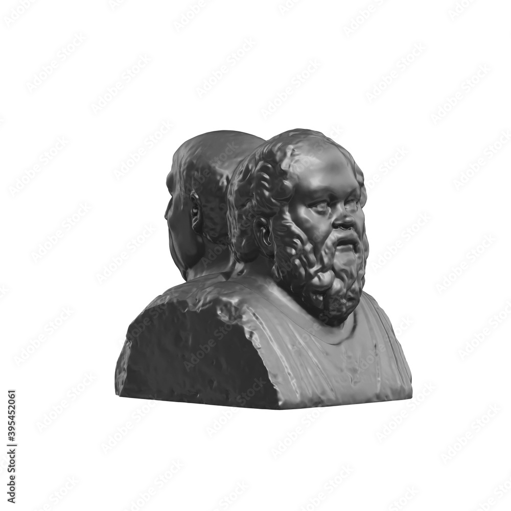 Fototapete a collection of sculptures made in neon style on a black background for your design ideas. 3d render