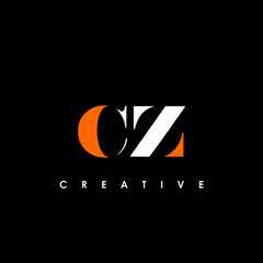 CZ Letter Initial Logo Design Template Vector Illustration - obrazy, fototapety, plakaty