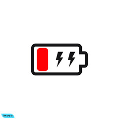 Icon vector graphic of battery chargering , good for template
