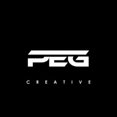 PEG Letter Initial Logo Design Template Vector Illustration