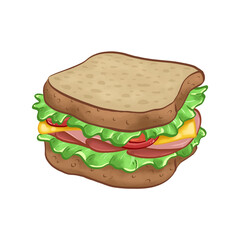 sandwich on white