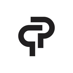 QP letter logo design vector