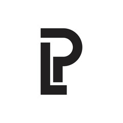 LP letter logo design vector