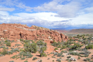 Fototapeta na wymiar Desert Landscape at Arches National Park, Utah