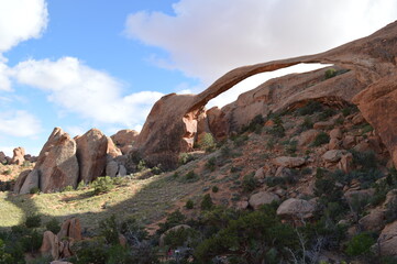 Desert views at Landscape Arch, Arches National Park, Utah
