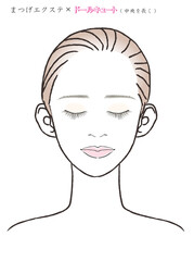 まつげエクステ_パターン別イラスト