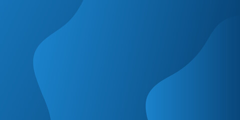 Blue abstract background with wave and gradient vivid blue color