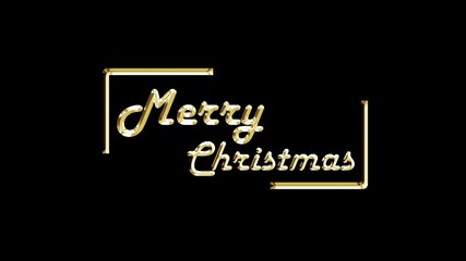 Merry Christmas presentation theme, 3D text with nice golden particles,Christmas background, 4k High quality, 3D render