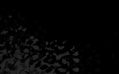 Dark Gray vector background with abstract shapes.