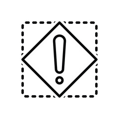 Black line icon for except
