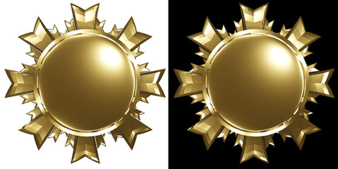 メタリックなゴールドプレート