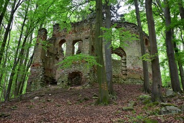St Mary Magdalene Chapel Ruins in Maly Blanik nature reserve is a cultural heritage from 18th century.