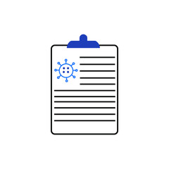 report icon in different style vector illustration. The theme of the corona virus two color and black report vector icons designed with the style of the fill, outline, line and stroke can be used for 