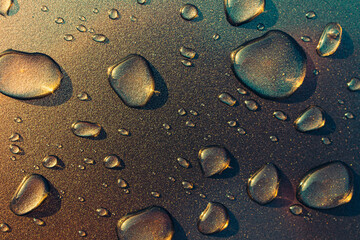 Water drops on glass. Nature background concept.