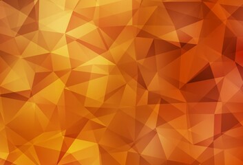 Light Orange vector abstract mosaic background.