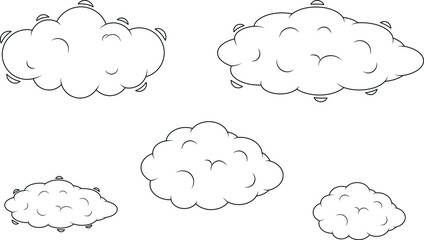 Fototapeta premium Images of clouds. Clouds of different designs. Lightning. Sky.