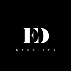 ED Letter Initial Logo Design Template Vector Illustration - obrazy, fototapety, plakaty