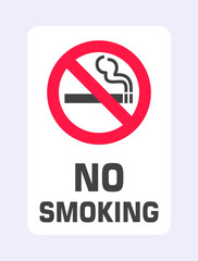 No smoking sign. Forbidden sign icon isolated on black background vector illustration. White cigarette, smoke and prohibition circle.