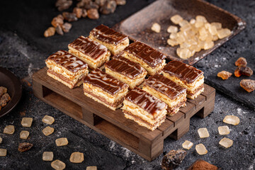 Piece of layered mini cake