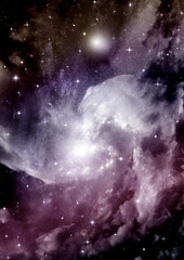 Fototapeta premium galaxy in a free space. 3D rendering