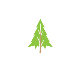 Fototapeta premium Christmas tree logo color design vector illustration