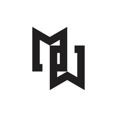 MW letter logo design vector